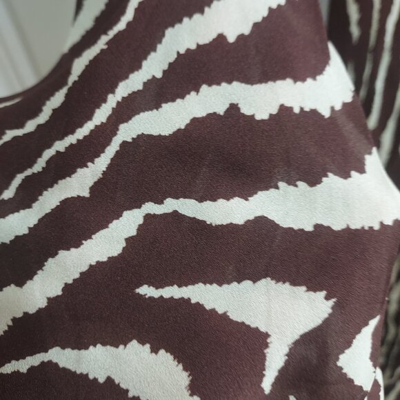 Realisation Par Brown Zebra Animal The Gia Maxi Silk Dress - Picture 7 of 10